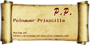 Polnauer Priszcilla névjegykártya